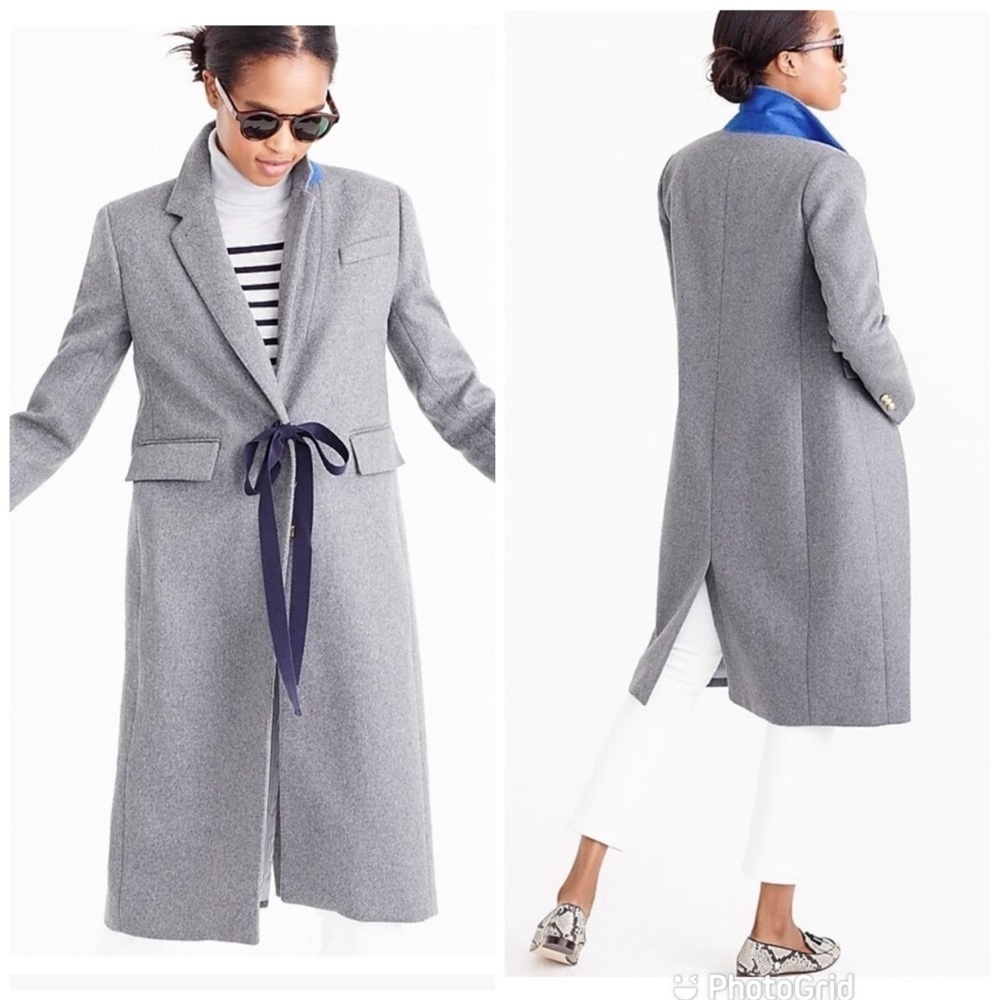 J.Crew Collection Olivia Topcoat With Grosgrain Ribbon New with Tags!